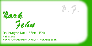 mark fehn business card